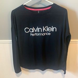 Black Calvin Klein Performance long sleeve shirt
